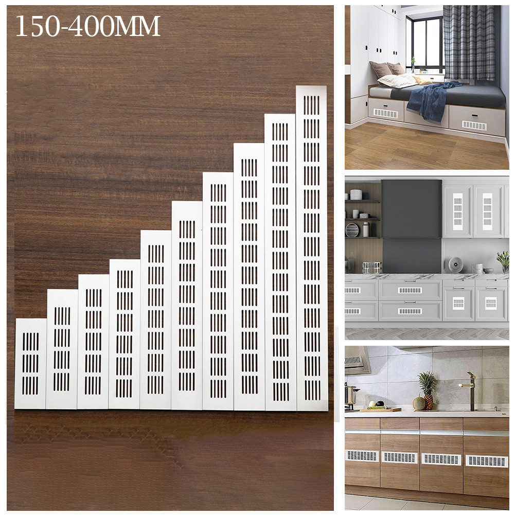 Home Bathroom Vent - 60mm Aluminium Rectangular Cabinet Wardrobe Air