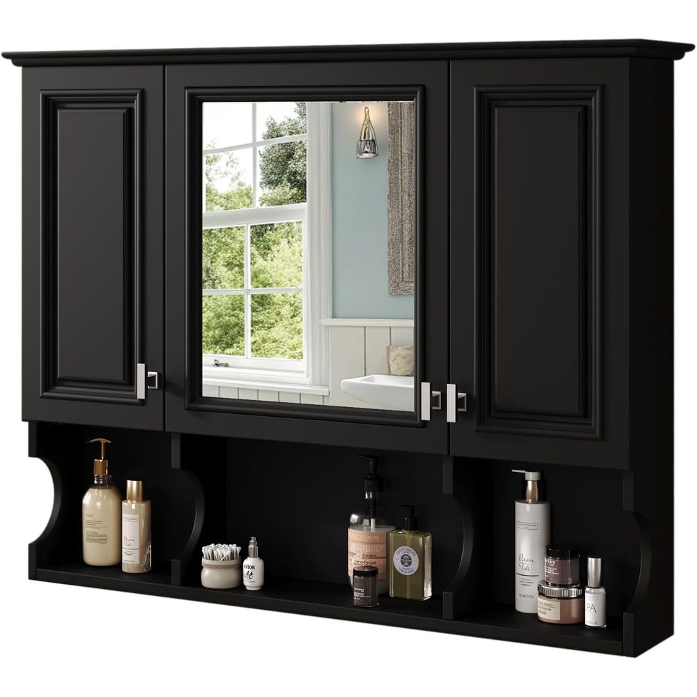 Home Bathroom Mirror - Bathroom Wall Cabinet with Mirror, Wall