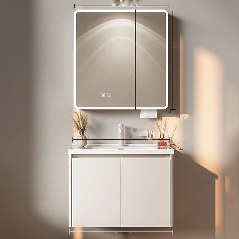 Home Bathroom Partition - White Luxury Bathroom Cabinet Storage Organizer