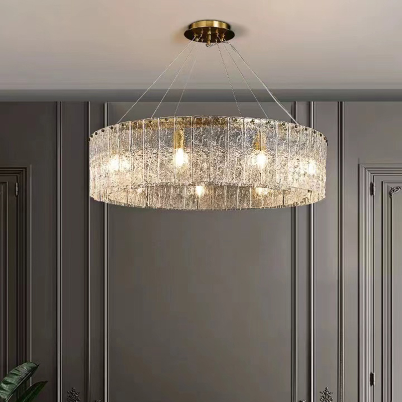 Home Of The Year Bathroom - LED Creative Water Ripple Glass Pendant
