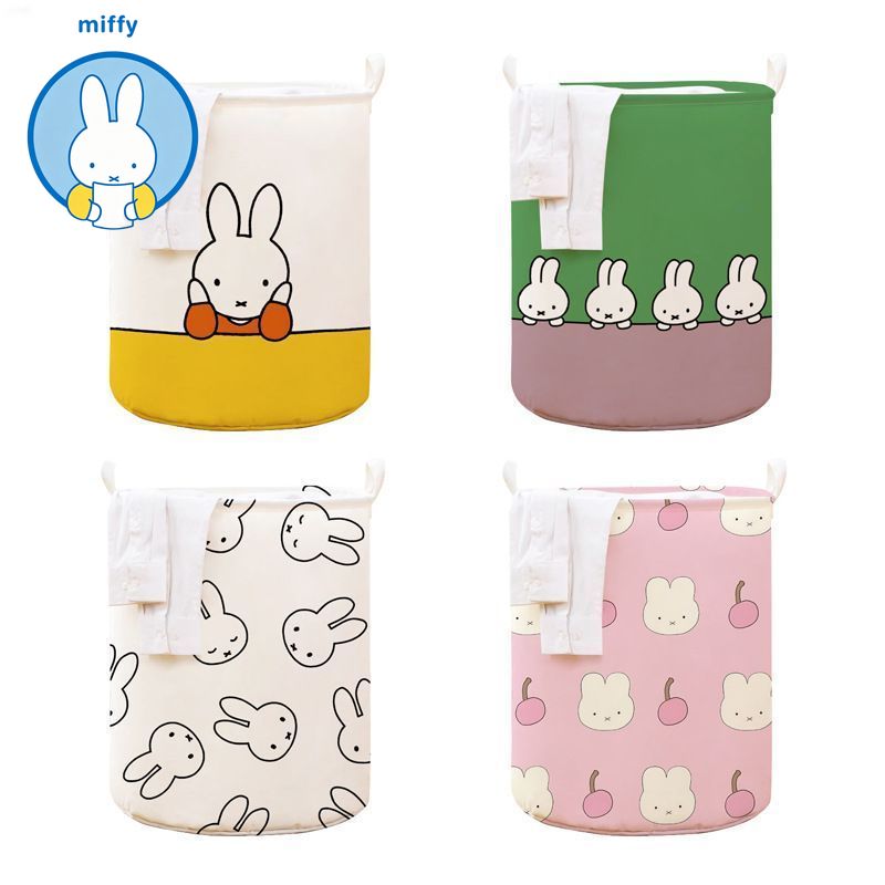 Home Edit Bathroom Storage - Kawaii Miffy Cartoon Dirty Clothes Basket