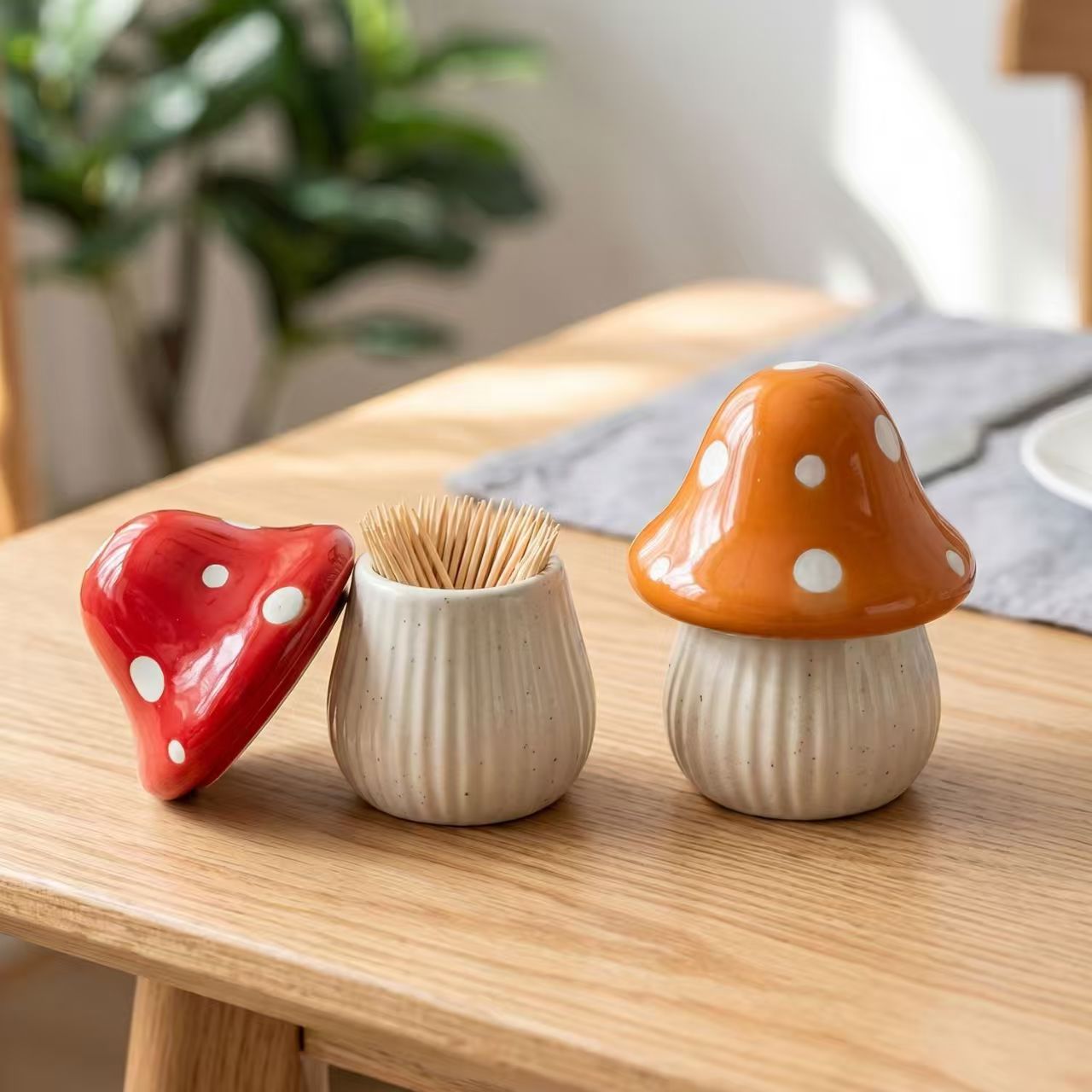 Cartoon Mushroom Ceramic Stora - Home Bathroom Decor review and price