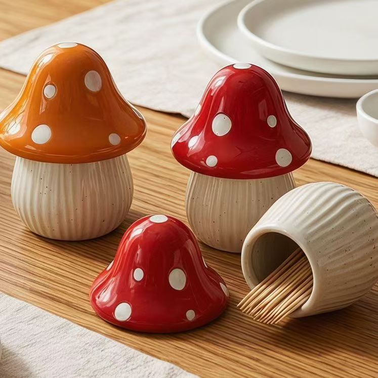 Cartoon Mushroom Ceramic Stora - Home Bathroom Decor review and price