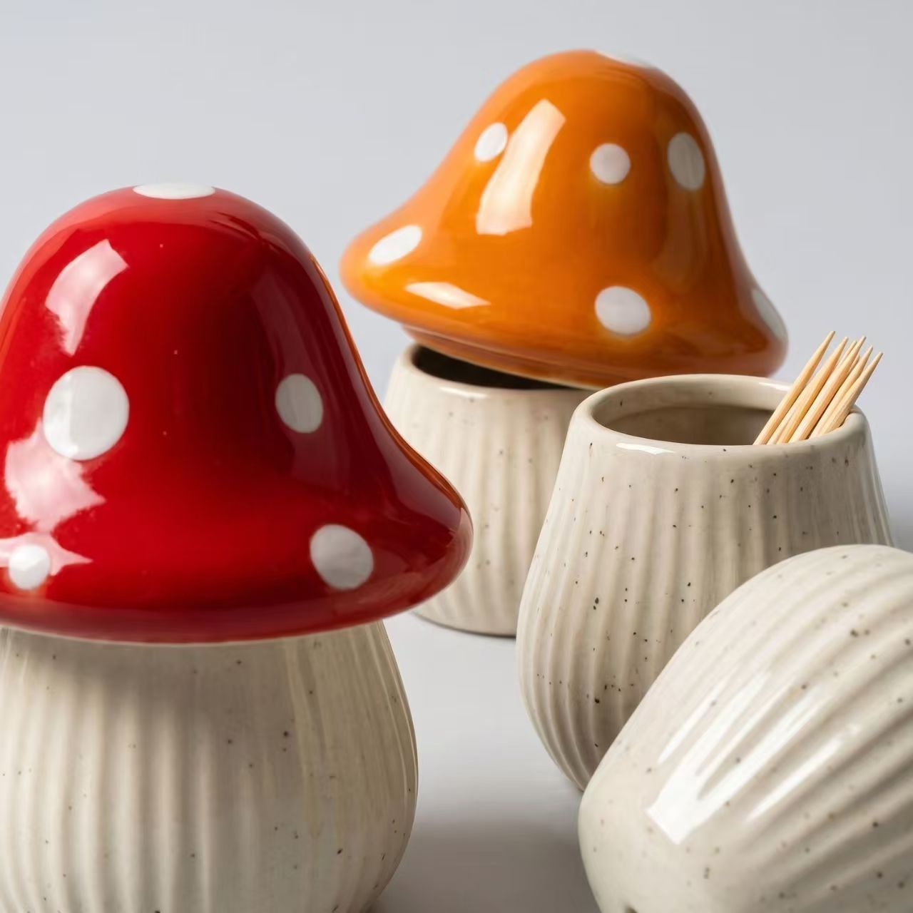 Cartoon Mushroom Ceramic Stora - Home Bathroom Decor review and price