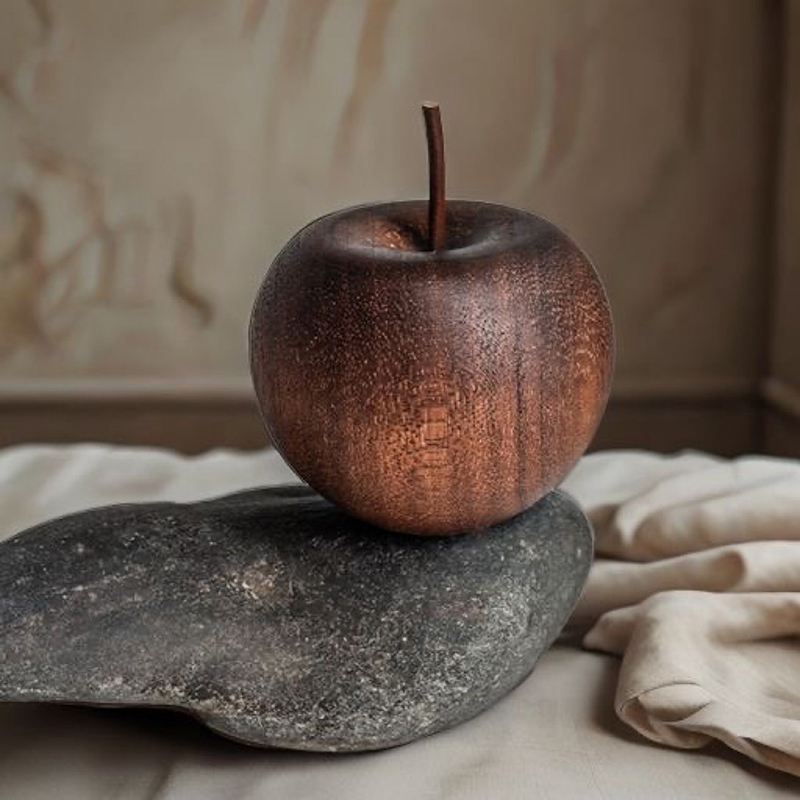 1PCS Of Wooden Apple Shaped Es - Home Bathroom Decor review and price