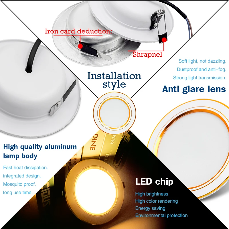 10pcs/lot Led Downlight  AC 22 - Home Of The Year Bathroom review and price
