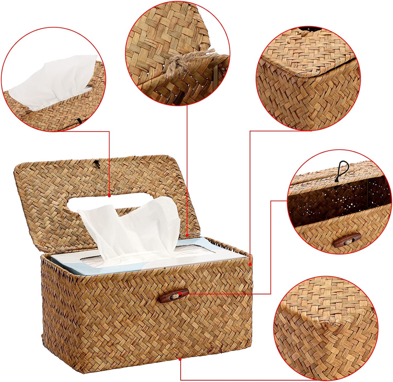 Large Rectangle Seagrass Tissu - Home Bathroom Images review and price
