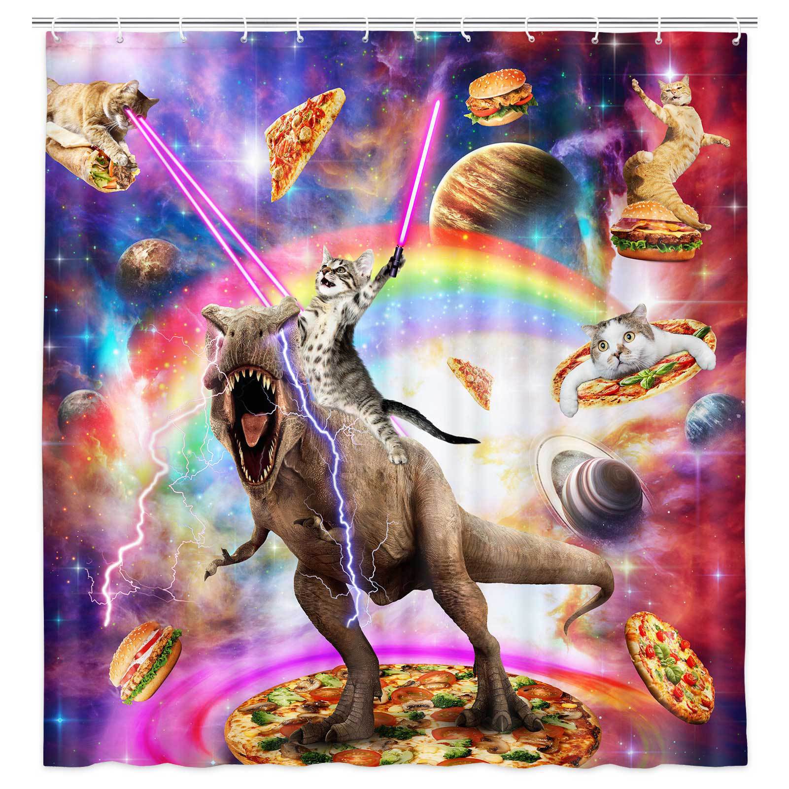 VIKAMA Shower Curtain Cat Funn - Home Bathroom Partition review and price