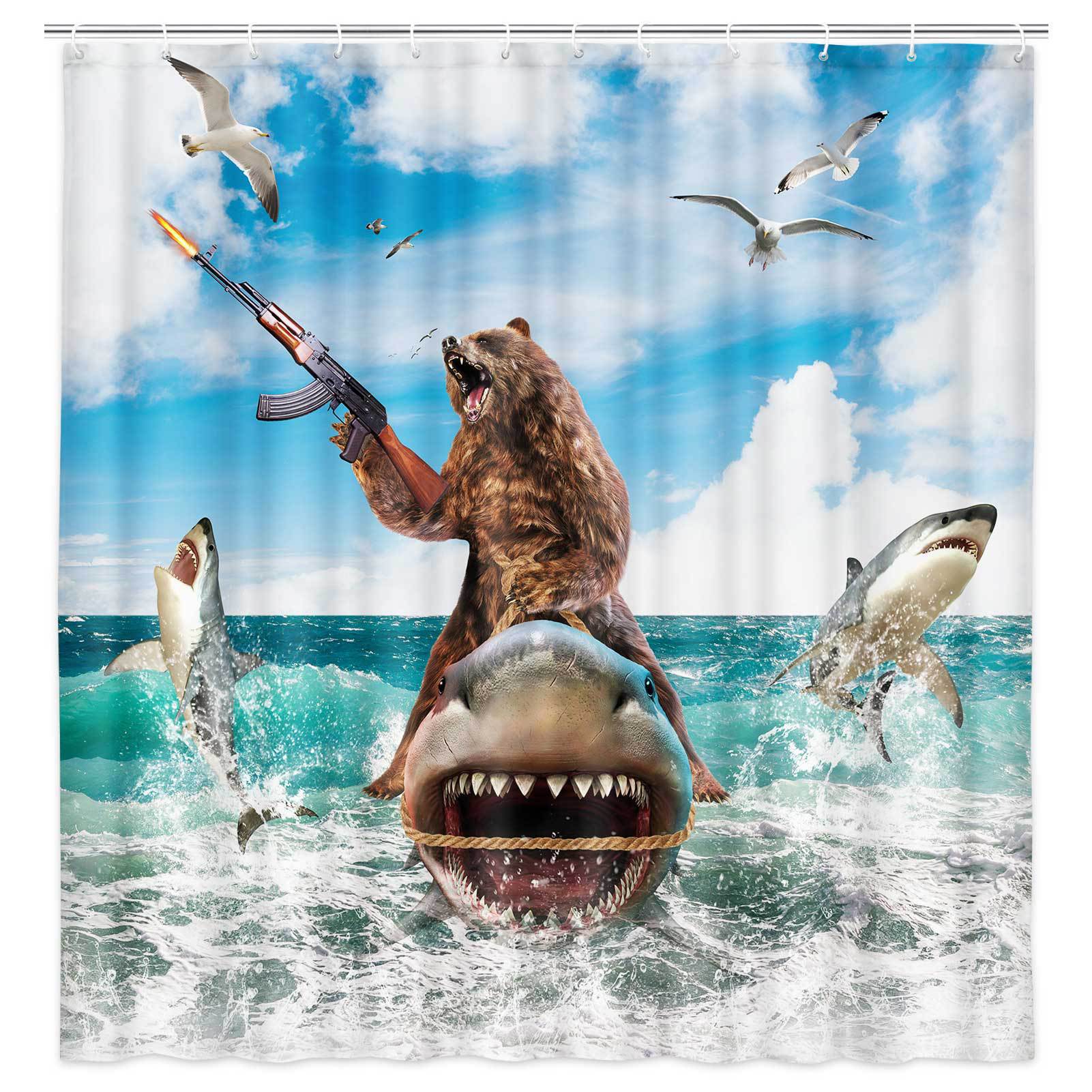 VIKAMA Shower Curtain Cat Funn - Home Bathroom Partition review and price