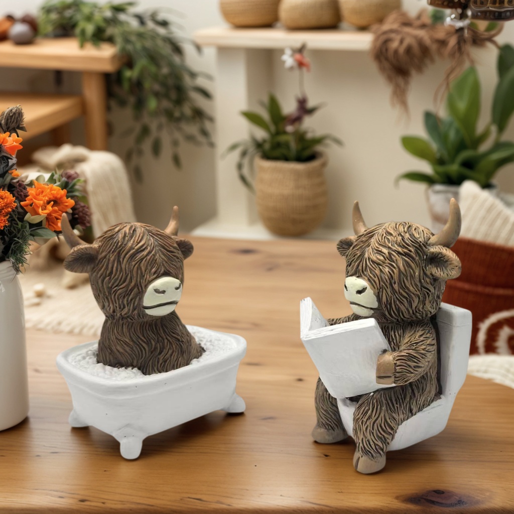 Cute Scottish Highland Cow Res - Home Of The Year Bathroom review and price