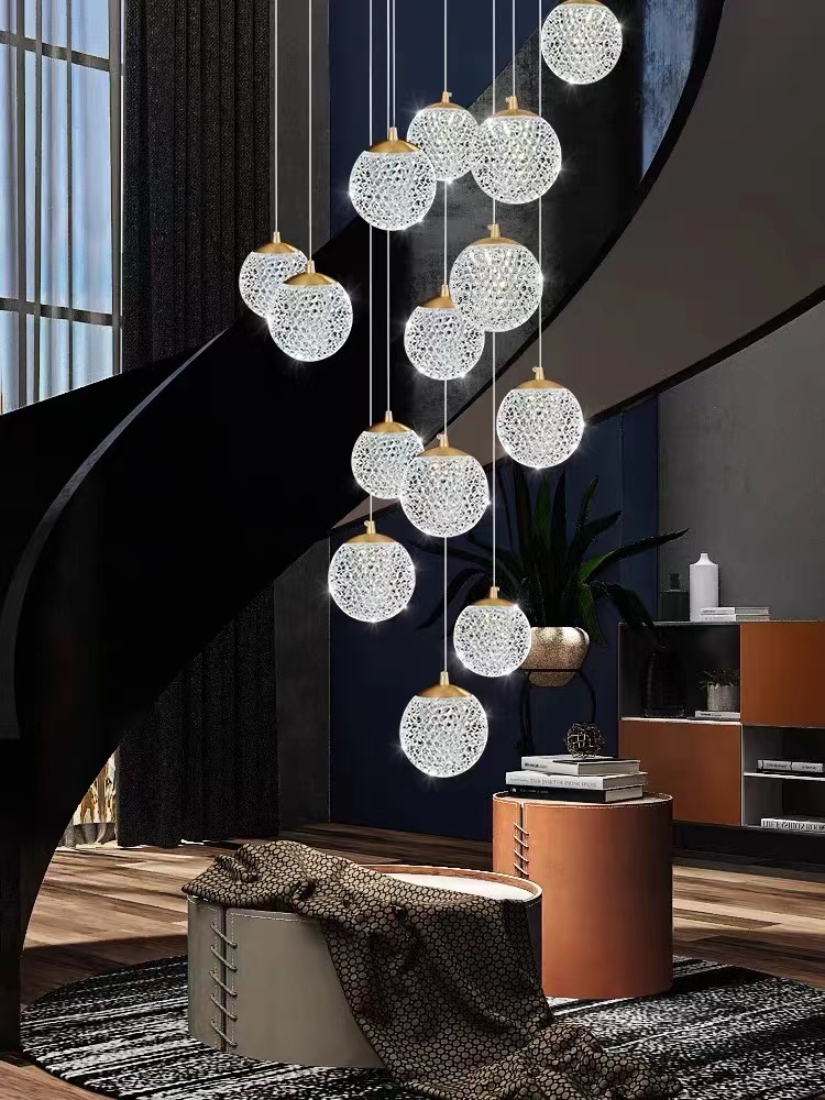 LED Staircase Long Chandelier  - Home Of The Year Bathroom review and price