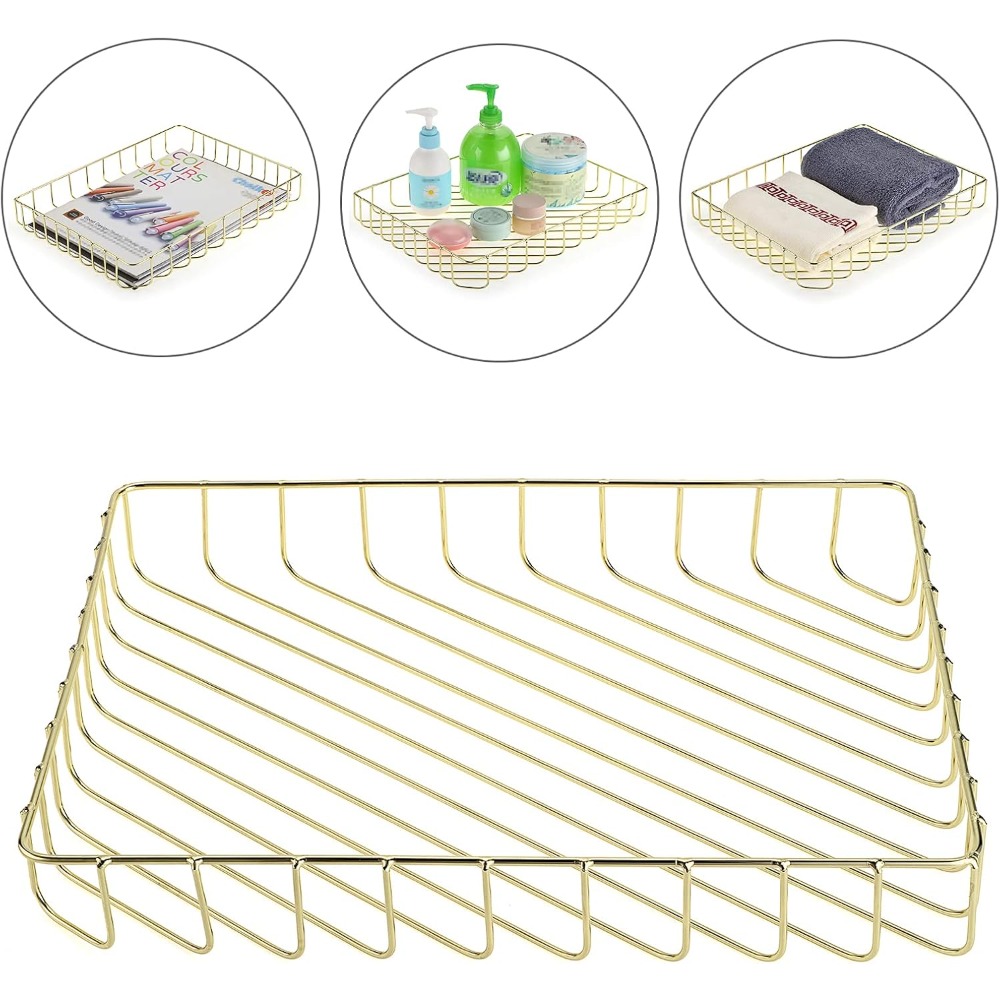 Elegant Gold Wire Desk Tray fo - Home Bathroom Images review and price