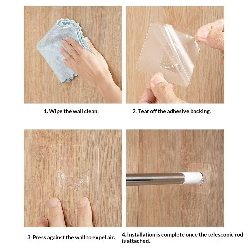 No Drill Transparent Self Adhe - Home Bathroom Decor review and price