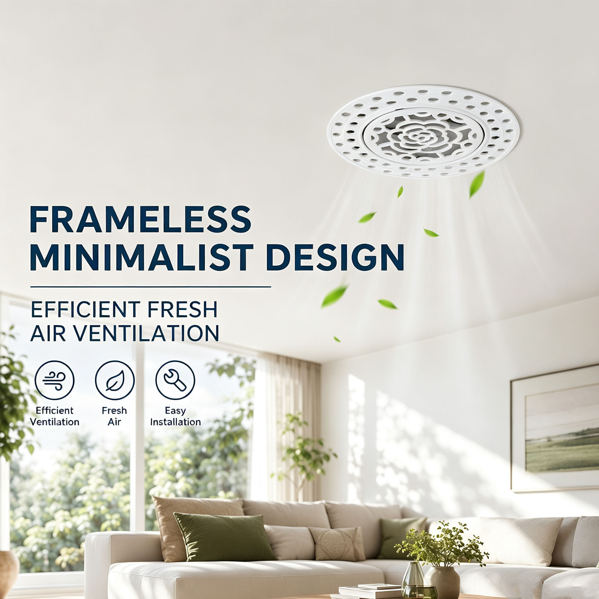 Round Recessed Ceiling Air Ven - Home Bathroom Vent review and price