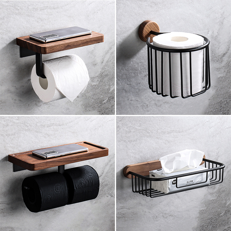 Solid Wood Tissue Holder No Dr - Home Bathroom Paper Towel Dispenser review and price