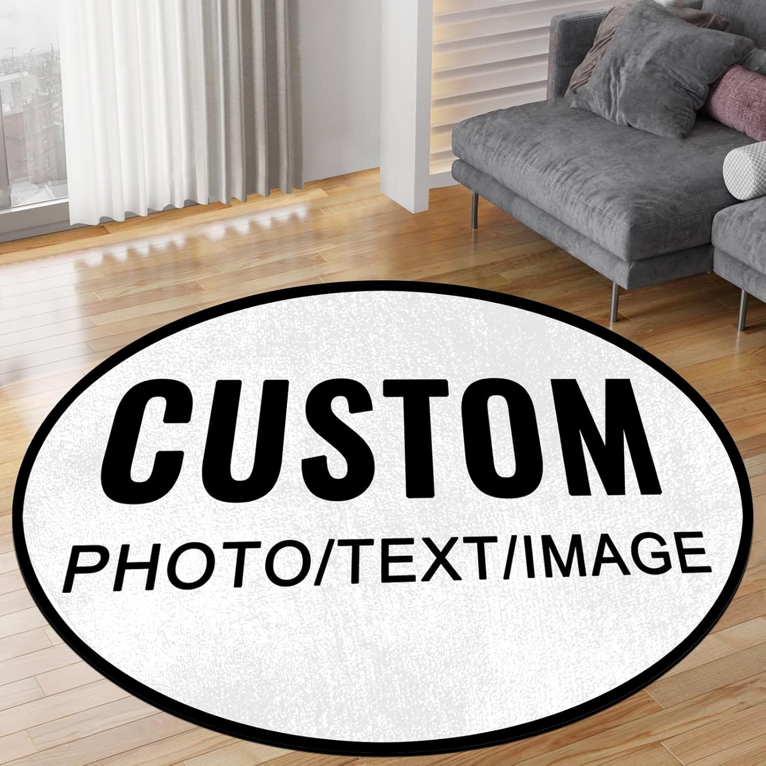 Custom Round Rug Personalized  - Home Bathroom Images review and price