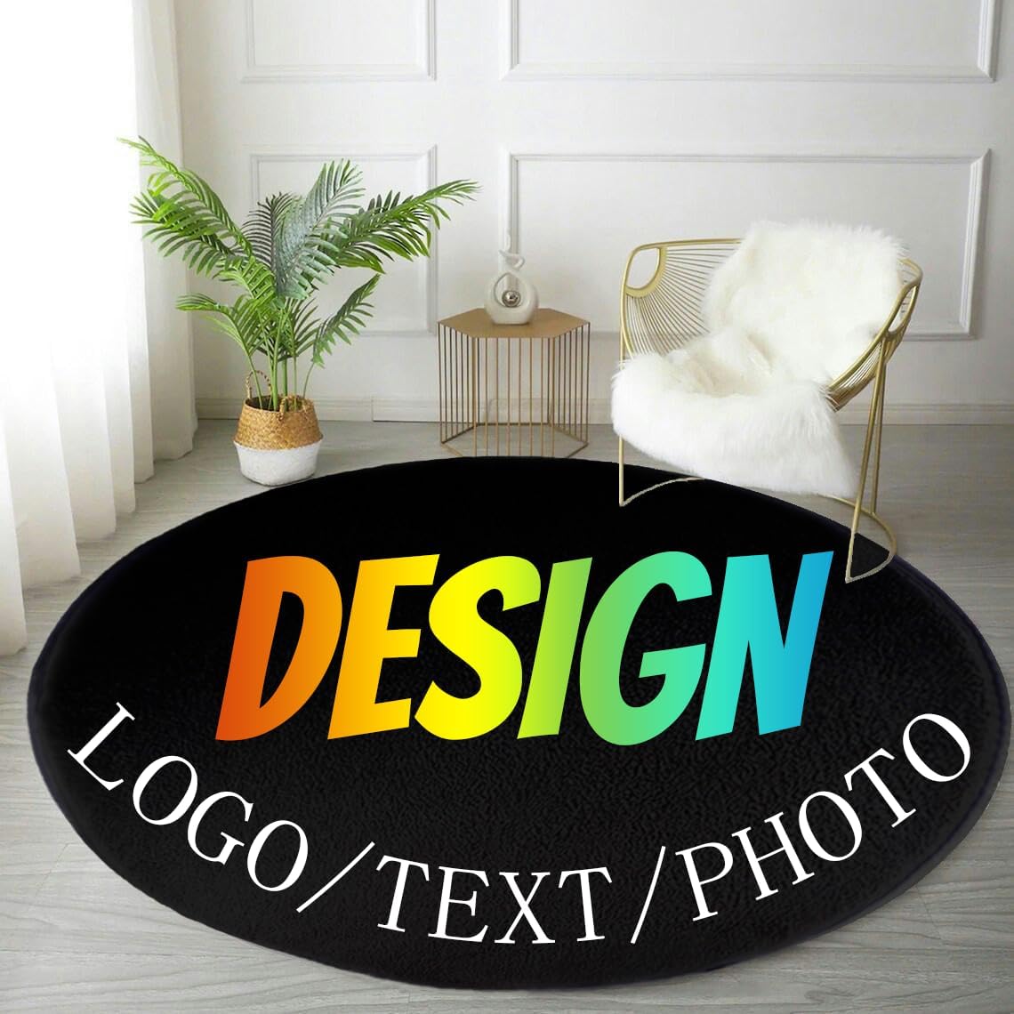 Custom Round Rug Personalized  - Home Bathroom Images review and price