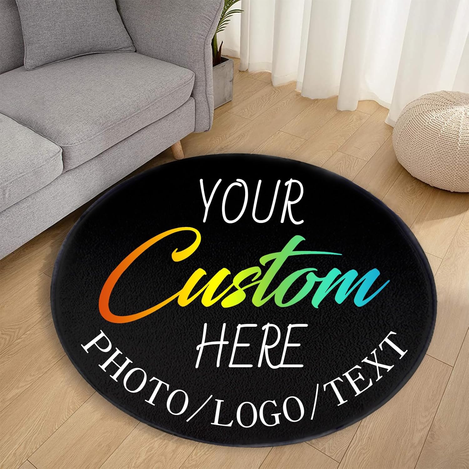 Custom Round Rug Personalized  - Home Bathroom Images review and price