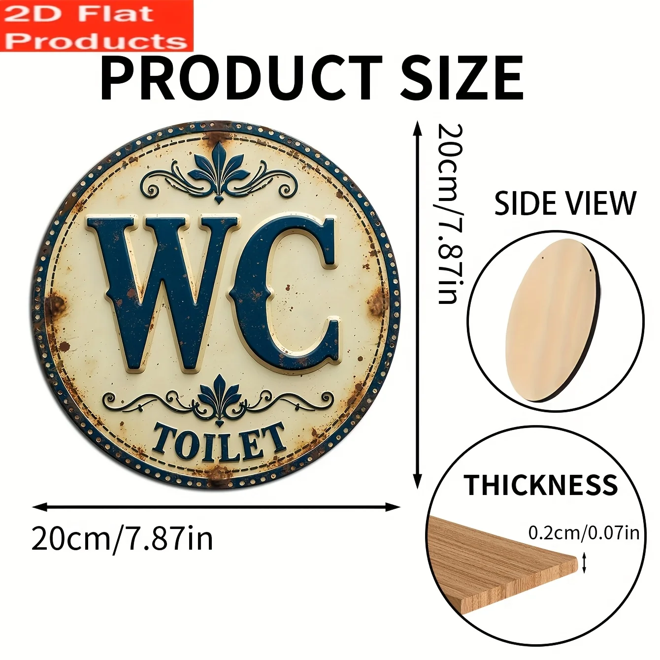 Retro wooden bathroom sign, su - Home Of The Year Bathroom review and price