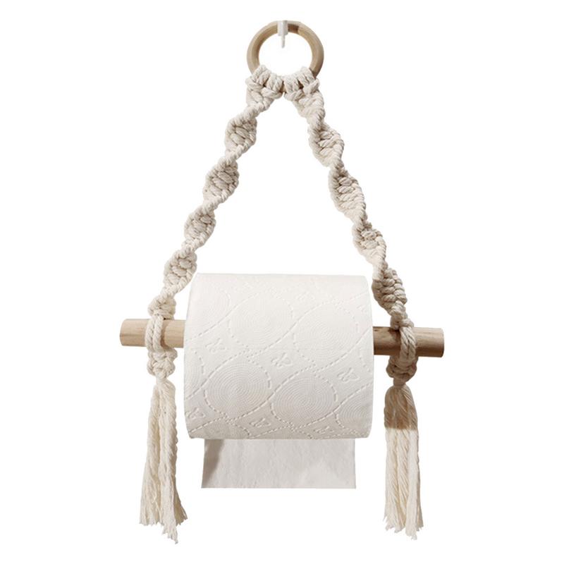 Hand Woven Wooden Toilet Paper - Home Bathroom Paper Towel Dispenser review and price