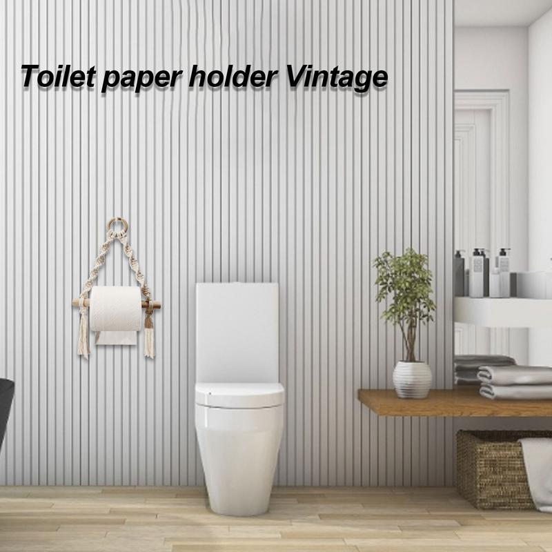 Hand Woven Wooden Toilet Paper - Home Bathroom Paper Towel Dispenser review and price