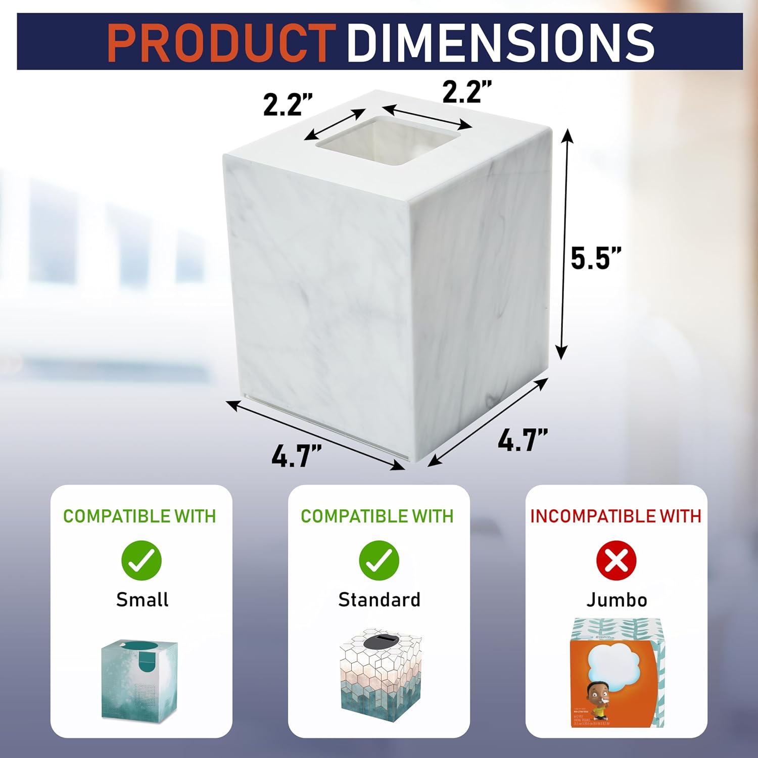 Acrylic Tissue Box Holder Squa - Home Bathroom Images review and price