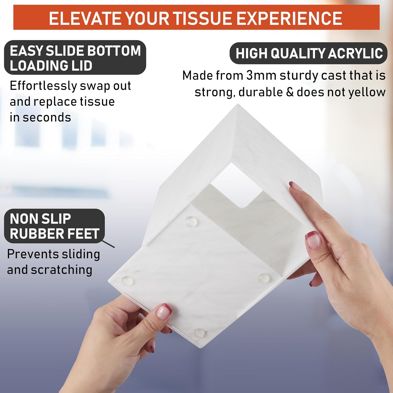 Acrylic Tissue Box Holder Squa - Home Bathroom Images review and price