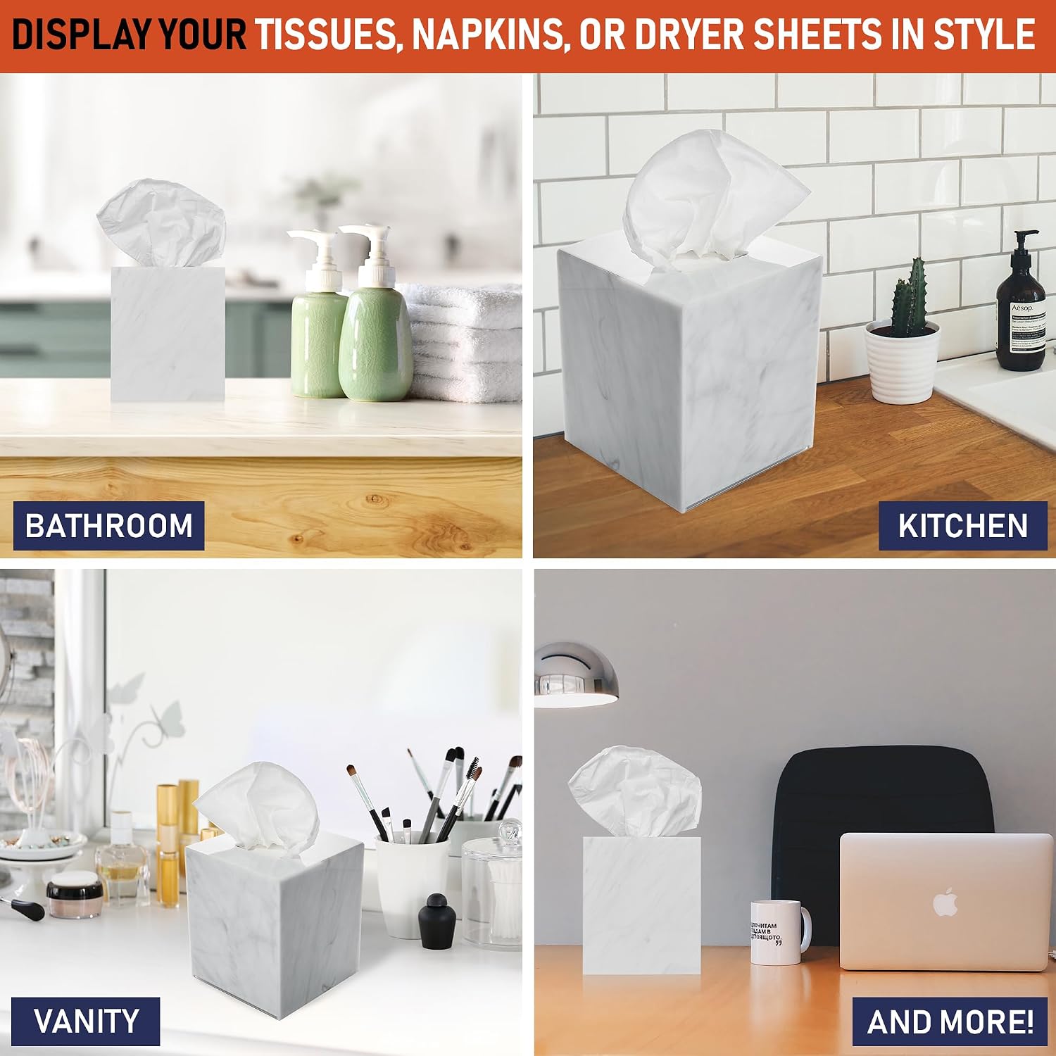Acrylic Tissue Box Holder Squa - Home Bathroom Images review and price