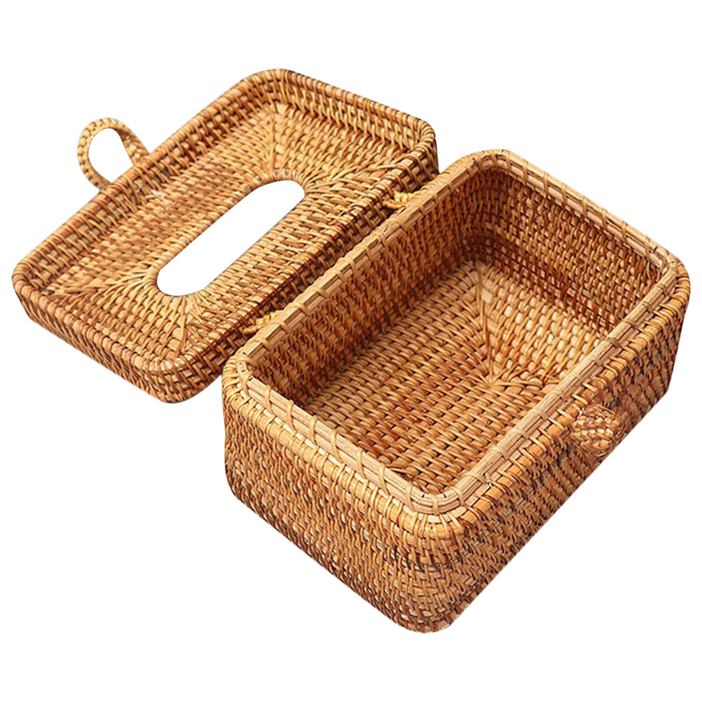 Natural Hand Woven Tissue Box  - Home Bathroom Paper Towel Dispenser review and price