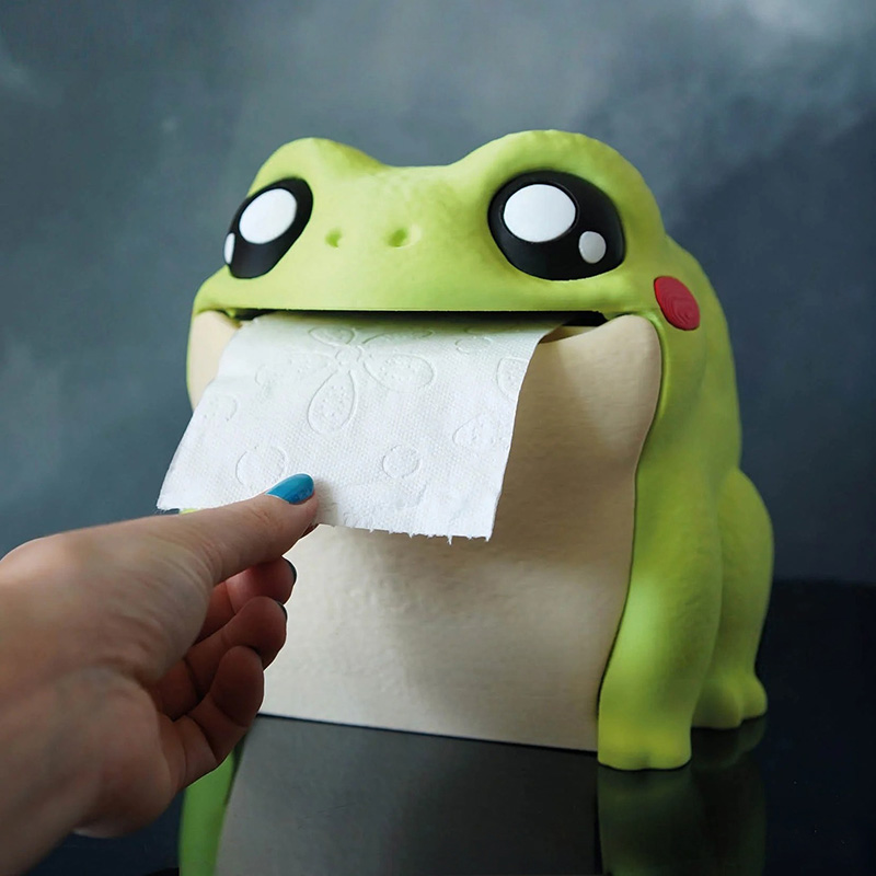 Funny Frog Tissue Box Portable - Home Bathroom Paper Towel Dispenser review and price