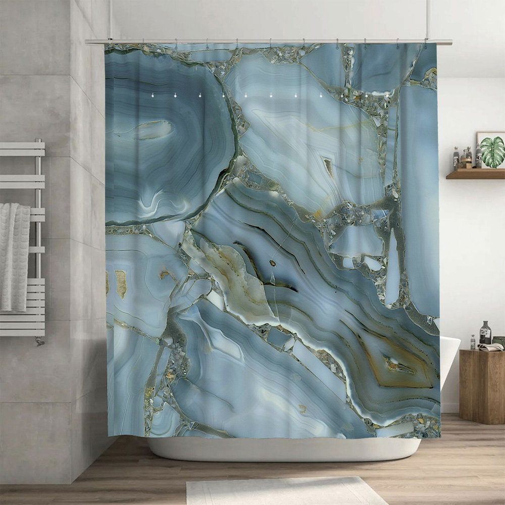 Blue Marble Shower Curtain Wat - Home Bathroom Images review and price