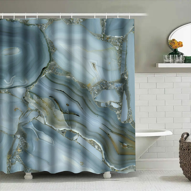 Blue Marble Shower Curtain Wat - Home Bathroom Images review and price