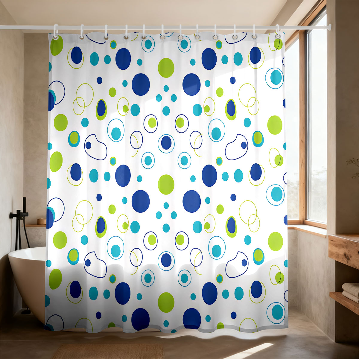 1pc Color Origin Printed Showe - Home Bathroom Partition review and price