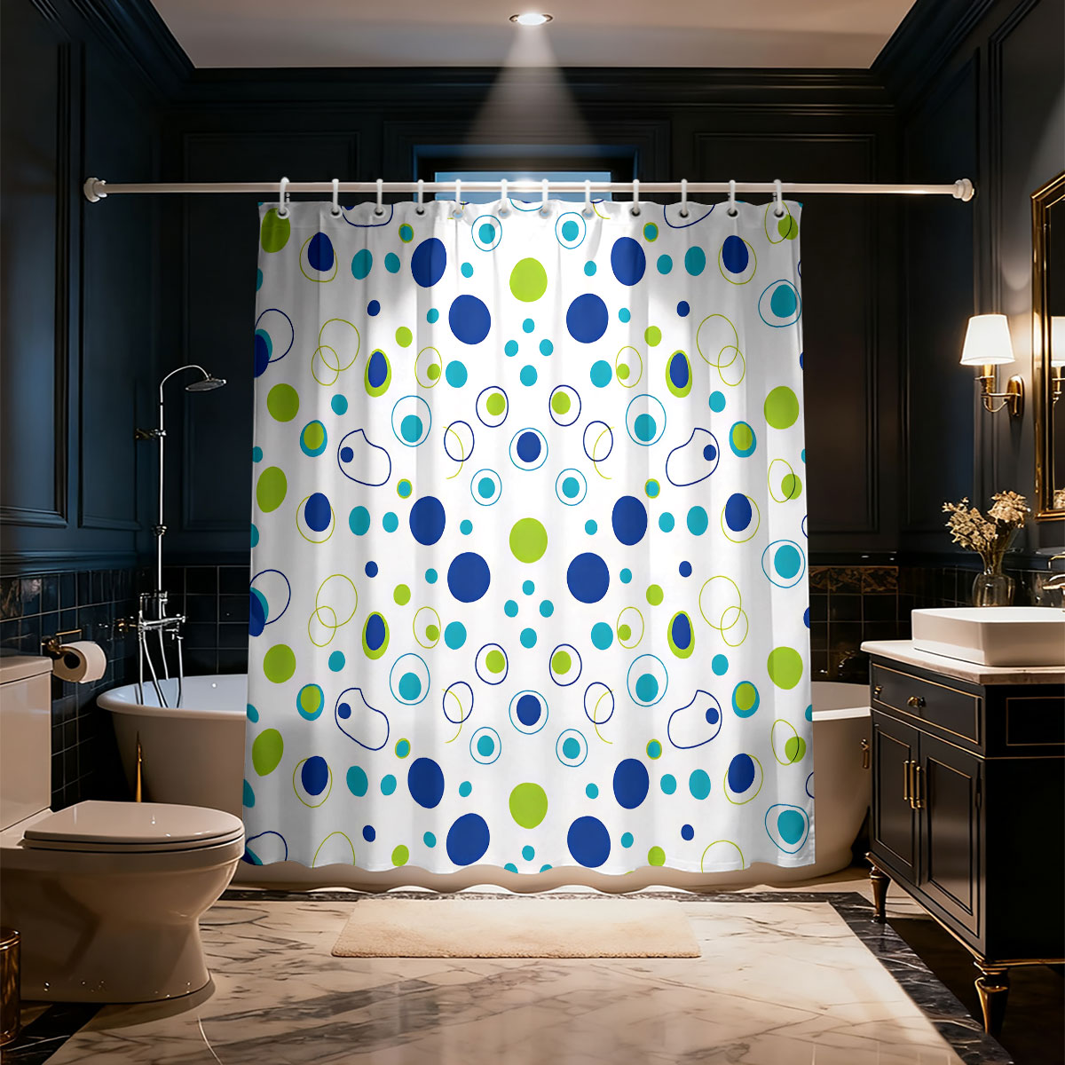 1pc Color Origin Printed Showe - Home Bathroom Partition review and price