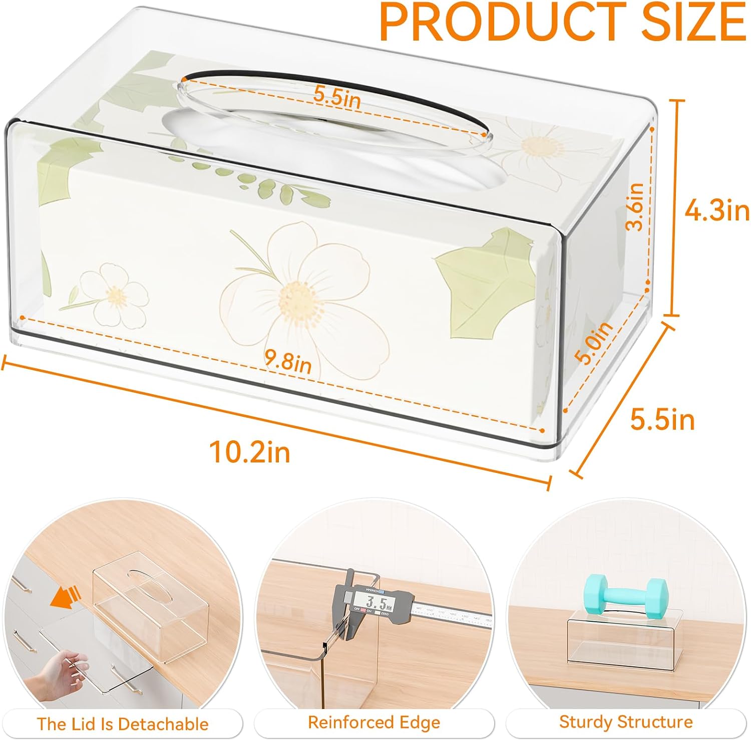 Acrylic Tissue Box Holder Rect - Home Bathroom Images review and price