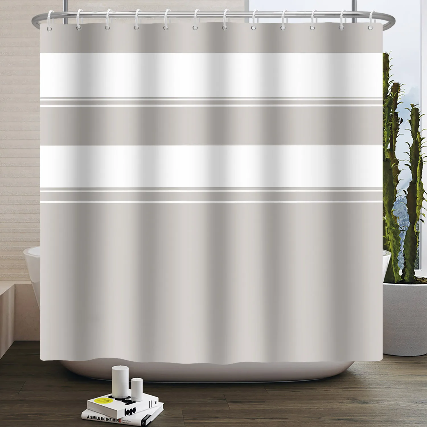 Simple Line Pattern Shower Cur - Home Bathroom Partition review and price