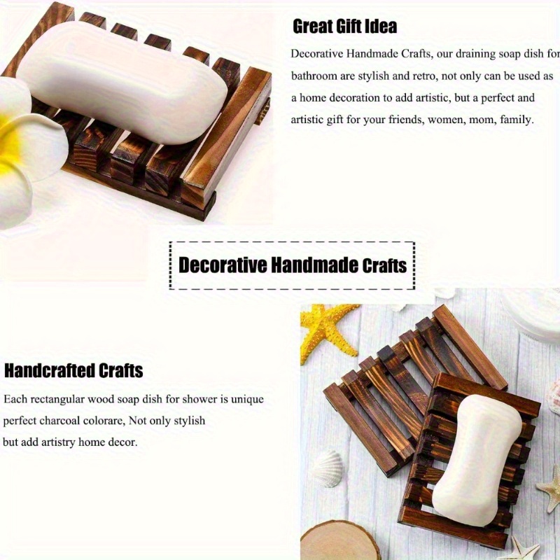 1Pc Natural Wood Soap Dish Hol - Home Bathroom Vent review and price